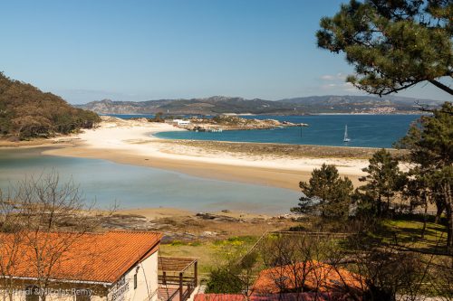 Aux Illas Cíes, on se croirait sous les tropiques. Une langue de sable dorée, des eucalyptus, un doux soleil, tout y est, sauf la température de l'eau !