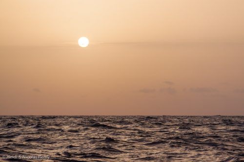 Le ciel devient chargé de brume sèche et prend la couleur du Sahara