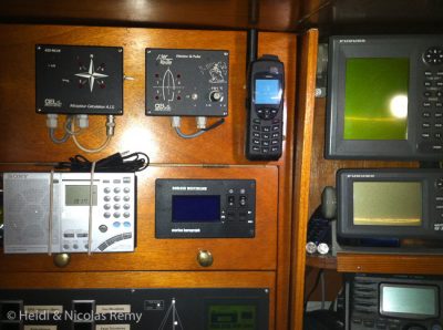 Le téléphone satellite a trouvé sa place en haut à droite du tableau électrique