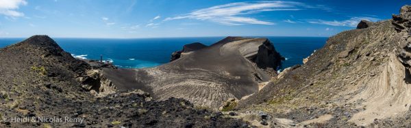 Cette fois-ci vue côté terre du paysage lunaire de Capelinhos