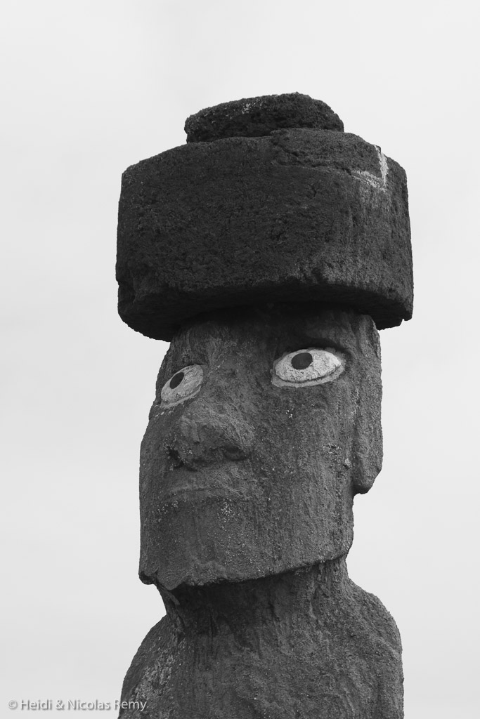 Moai superbement restauré