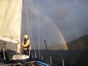 Prise de ris lors d'une navigation tonique autour de Skye