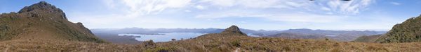 Vue panoramique du col, à la montée du Mt Rugby