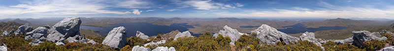 Vue panoramique du sommet du Mt Rugby
